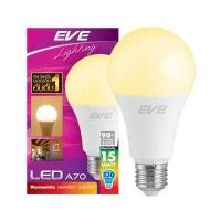 ราคา EVE LIGHTING หลอดไฟ LED A70 E27 15W WARM WHITE STANDARD (แสงเหลือง, 1,570 ลูเมน, 3,000K, 30,000 ชั่วโมง) (YD30791)