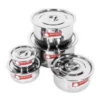 ราคา ROCKET ชุดหม้อแขกสเตนเลส รุ่น แปซิฟิค ขนาด 14 - 30 ซม. (ชุด 5 ชิ้น) (YD31046)