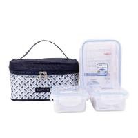 ราคา ชุดกล่องอาหารทรงเหลี่ยมฝาล็อคพร้อมกระเป๋า SUPER LOCK รุ (Y028485)