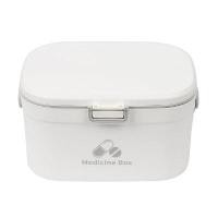 ราคา KASSA HOME กล่องจัดเก็บยาพร้อมหูหิ้ว รุ่น UTBX-0033-3 ขนาด 27x18.5x15.5 ซม. สีขาว-เทา (YB01795)