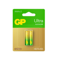 ราคา GP BATTERY ถ่านอัลคาไลน์ Ultra Alkaline AAA แพ็ค 2 ก้อน ( 1 Free 1) จำนวน 2 แพ็ค (YA25840)