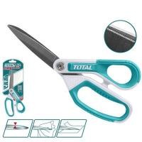 ราคา TOTAL กรรไกร ขนาด 8 นิ้ว รุ่น THSCRS812108 (ใบมีดสแตนเลสเคลือบไทเทเนียม หนา 3.2 มม.) สำหรับตัดพลาสติก ผ้า กระดาษแข็ง (YD28299)