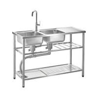 ราคา TEKA LINEA อ่างล้างจานขาตั้ง 2 หลุม 1 ที่พัก รุ่น PSC1200ML ขนาด 120x50x85 ซม. (YD33238)