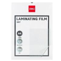 ราคา DELI พลาสติกเคลือบบัตร ขนาด A4 หนา 125 ไมครอน สีใส (แพ็ค 100 แผ่น) รุ่น E3817-CL-01 (YD34153)