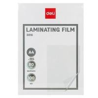 ราคา DELI พลาสติกเคลือบบัตร รุ่น E3816-CL-01 ขนาด A4 80MIC (บรรจุ 100 แผ่น) (YD34152)