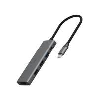 ราคา DELI อุปกรณ์ต่อพ่วง USB Hub Type-C รุ่น ET866-GR-01 สีเทา รองรับ PD 100W สายยาว 20 ซม. (YD34167)