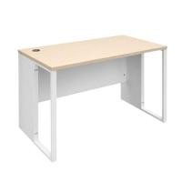 ราคา ICONIC โต๊ะทำงานไม้ขาเหล็ก รุ่น BWS-120D สีเมเปิ้ลสลับขาว ขนาด 120x60x75 ซม. (YD35303)