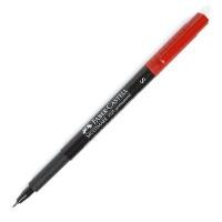 ราคา ปากกาเขียนแผ่นใสลบไม่ได้ Faber-Castell 0.4 มม. (S) หมึกสีแดง (1121302)