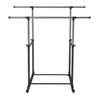 ราคา KASSA HOME ราวแขวนผ้าตั้งพื้นสเตนเลสราวคู่ รุ่น Nero (RYX-03-002B) สีดำด้าน (YD31933)