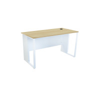 ราคา FURRADEC โต๊ะทำงาน ขาเหล็กเสริมไม้ สีไม้-ขาว ขนาด 120x60x75 ซม. (A021037)