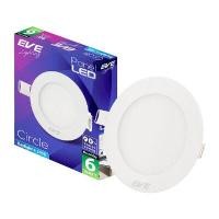 ราคา โคมดาวน์ไลท์หน้ากลม 3.5 นิ้ว LED 6W Daylight EVE LIGHTING รุ่น RD Panel Light 6W DL สีขาว (Y039394)