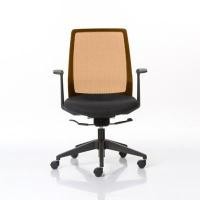 ราคา MODERNFORM เก้าอี้สำนักงาน รุ่น TR แขนปรับได้ เบาะผ้าดำ พนักพิงตาข่ายส้ม (YD14602)
