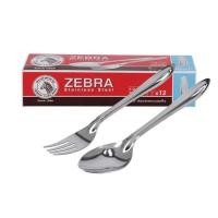 ราคา ZEBRA ชุดช้อนส้อมสเตนเลส รุ่น SSS-หยดน้ำ สีเงิน (แพ็ค 12 คู่) (YD35081)