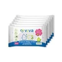 ราคา VIVA ทิชชู่เปียก รุ่น Organic Baby Wipes สีขาว ขนาด 20 แผ่น (6 ห่อ/แพ็ค) (0A00055)