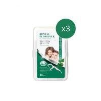 ราคา Dental Floss Pick ไหมขัดฟันพร้อมด้ามจับ(Mint) 40 pcs.(Pack 3) Dentiste (Y086989)