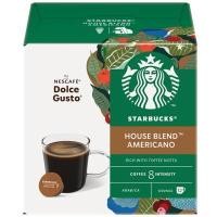 ราคา STARBUCKS แคปซูลกาแฟคั่วบดอเมริกาโน่ สูตร House Blend (สำหรับเครื่องชงกาแฟ Dolce Gusto) แพ็ค 12 แคปซูล (YD26566)
