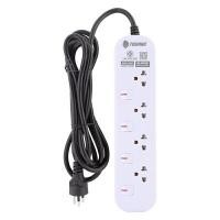 ราคา TOSHINO รางปลั๊กไฟ รุ่น JT4-3M (4 ช่อง, 4 สวิตช์, 3 เมตร) สีขาว (YB86310)