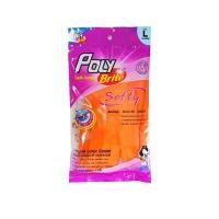 ราคา POLY-BRITE ถุงมือยางธรรมชาติ ไซส์ L รุ่น 935-31D สีส้ม (0003088)