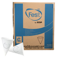 ราคา FEST ถ้วยกรวยน้ำดื่มกระดาษ (4,500 ใบ) (YA06671)