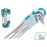 ราคา TOTAL กุญแจหกเหลี่ยมหัวท๊อกซ์ยาวพิเศษ รุ่น THT106391 ขนาด T10-T50 (9 ตัว/ชุด) (YA27753)