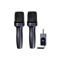 ราคา SHERMAN MIC-132 ไมโครโฟนไร้สายคาราโอเกะ สีเทา (YB05453)
