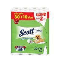 ราคา SCOTT กระดาษชำระ เอ็กซ์ตร้า ความยาวสองเท่า (แพ็ค 30+10 ม้วน) (0A00808)