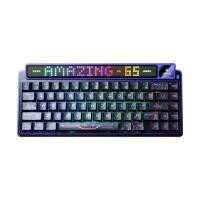 ราคา AULA คีย์บอร์ดไร้สาย Bluetooth รุ่น AMG65 สีม่วง EN สวิตช์ Jasper Magnetic (YD36286)