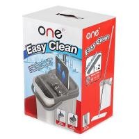 ราคา ONE ชุดถังถูพื้น พร้อมไม้ถูพื้นแบบรีดน้ำ รุ่น Easy Clean สีขาว-เทา (0099532)