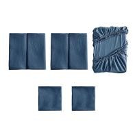 ราคา KASSA HOME ชุดผ้าปูที่นอน 6 ฟุต รุ่น WS-6BL สีน้ำเงิน (ชุด 5 ชิ้น) (YD22467)