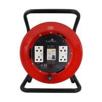 ราคา ล้อเก็บสายไฟเหล็กพร้อมเบรกเกอร์กันไฟดูด กำลัง 3,600 วัตต์ LUZINO รุ่น LT-RCBO-1530 ขนาด 30 เมตร (YA26595)