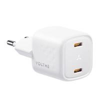ราคา VOLTME อะแดปเตอร์ชาร์จ รุ่น REVO 30 DUO PD พอร์ต USB-C 2 พอร์ต สีขาว (YD39229)