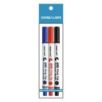 ราคา SIMBALION ปากกามาร์คเกอร์ รุ่น 605 หมึกคละสี ขนาด 1.0 มม. (แพ็ค 3 ด้าม) (1095093)