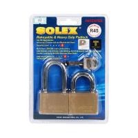 ราคา SOLEX กุญแจคีย์อะไลค์สปริงคล้องคอผสมทองเหลือง รุ่น KAL 2:1 R 45S,45L สีทองเหลือง (YA35014)