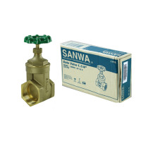 ราคา ประตูน้ำ ซันวา SANWA ขนาด 1 1/4 (1นิ้วสอง) ทองเหลือง 1 กล่อง (YA03375)