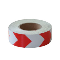 ราคา MAPLE SAFETY เทปสะท้อนแสงลายลูกศร ขนาด 5ซม. x 45เมตร สีขาว-แดง (YC83408)