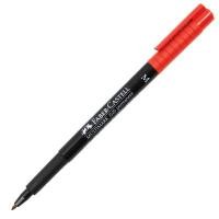 ราคา ปากกาเขียนแผ่นใสลบไม่ได้ 1 มม. แดง (M) Faber-Castell (1120452)