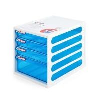 ราคา ONE ตู้เอกสาร 4 ชั้น โครงสีขาว ลิ้นชักสีฟ้าใส (6003949)