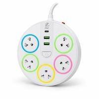 ราคา NATAKU ปลั๊กพ่วง 5 ช่อง สายยาว 2 เมตร พร้อม 2 USB และ 1 TYPE-C พลาสติก PU (YD42112)