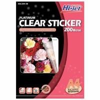 ราคา HI-JET สติกเกอร์อิงค์เจ็ทใส A4 รุ่น Platinum (NSC204-30) หนา 200 ไมครอน (แพ็ค 30 แผ่น) (5000343)