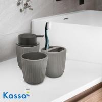ราคา ที่ใส่แปรงสีฟัน KASSA ขนาด 8 x 8 x 8.5 ซม. KASSA BACS-111-TH เทา ชิ้น (YD62247)