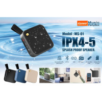 ราคา ใหม่ !!! ลำโพงบลูทูธ D-power ลำโพงบลูทูธกันน้ำ WaterProof SPEAKER BLUETOOTH MS-01 BEIGE (DP) เชื่อมต่อเป็นคู่ได้ รับประกันศูนย์ไทย 1 ปี bluetooth speaker DPower MS01 ลำโพงบลูทูธ D-power ลำโพงบลูทูธกัน