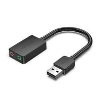 ราคา SOUND VENTION 2-port USB External Sound Card 0.15M Black(A0164412)