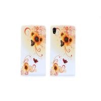 ราคา เคสหนัง Sony Xperia Z1 แบบมีลวดลาย เคสหนัง Sony Xperia Z1 สีส้ม (392)