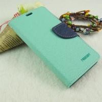 ราคา เคสหนังฝาพับข้าง Sony Xperia T3 ยี่ห้อ Goospery สีมิ้น (963)