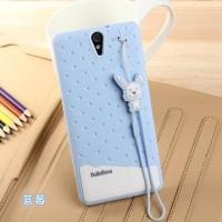 ราคา เคสยาง Sony Xperia C5 รุ่น Ice Cream Silicone + สายคล้องมือ สีฟ้า (1449)