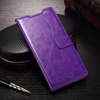 ราคา เคสหนังฝาพับข้าง Sony Xperia M5 รุ่น Luxury Book Leather Card สีม่วง (1460)