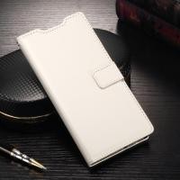 ราคา เคสหนังฝาพับข้าง Sony Xperia Z5 รุ่น Luxury Book Leather Card สีขาว (1481)