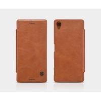 ราคา เคสหนังฝาพับข้าง Sony Xperia X Performance ยี่ห้อ Nillkin QIN Leather สีน้ำตาล (1828)