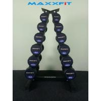ราคา ขาย ชุดดัมเบล MAXXFiT ทรง 12 เหลี่ยม ขนาด 2.5 - 15 KG. (6 คู่) พร้อมชั้นวางทรงสามเหลี่ยม สีดำ วางได้ 6 คู่ (915)
