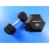 ราคา ขาย ดัมเบลหุ้มยาง MAXXFiT ทรงเหลี่ยม ดัมเบล MAXXFiT ทรงเหลี่ยม ขนาด 14 KG. (คู่) (896)